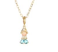 NZVCQVPU Collier pour femme, contes de princesses mignonnes et élégantes, fleurs scintillantes, collier, fée clochette