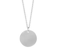 NZVCQVPU Collier pour femme en acier inoxydable avec chaîne à boules simple avec pendentif rond