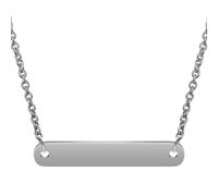 NZVCQVPU Collier pour femme en acier inoxydable avec pendentif barre latérale