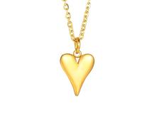 NZVCQVPU Collier pour femme en acier inoxydable avec pendentif en forme de cœur avec chaîne de 50,8 cm, taille unique, Standard, Standard