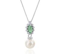 NZVCQVPU Collier pour femmes, collier de perles pour femmes Collier de chaîne de boîte de type géométrique pour adultes 23,5x8,2 mm