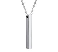 NZVCQVPU Collier pour homme avec pendentif, collier pour femme, bijoux tendance, barre verticale en acier inoxydable, chaîne de 50,8 cm
