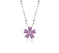 NZVCQVPU Collier pour mariage, collier saphir avec rose 0,3carat bonne pierre gemme