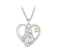 NZVCQVPU Collier, pour Mom 925 Double Zirconia Cadeau pour l'anniversaire d'anniversaire