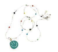 NZVCQVPU Collier preppy pour les femmes et les filles, punk vintage coloré collier de la chaîne de la clavicule de face colorée