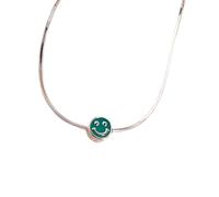 NZVCQVPU Collier preppy pour les femmes et les filles, punk vintage coloré collier de la chaîne de la clavicule de face colorée