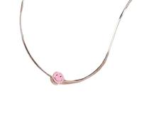 NZVCQVPU Collier preppy pour les femmes et les filles, punk vintage coloré collier de la chaîne de la clavicule de face colorée