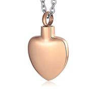 NZVCQVPU Collier souvenir pour cendres en acier inoxydable, médaillon pour cendres pour femme avec pendentif en forme de cœur, taille unique, Standard, Standard