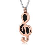 NZVCQVPU Collier urne funéraire pour homme et femme, pendentif note de musique en acier inoxydable, taille unique, Standard, Standard