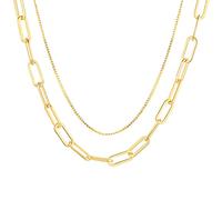 NZVCQVPU Colliers BFF, acier inoxydable pour collier à double couche Colliers de bijoux pour les filles maman