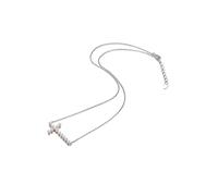 NZVCQVPU Colliers Collier Perle Shape S925 Chaîne de perles d'eau fraîche incrustée 2-3 mm Blanc Round Bijoux de la mode Pendants pour femmes