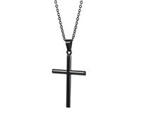 NZVCQVPU Colliers de chaîne pour hommes pendentifs, collier pour femmes pendentif croix en acier inoxydable simple avec chaîne de 24 pouces