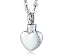 NZVCQVPU Colliers de souvenirs pour cendres en acier inoxydable, collier de médaillon pour cendres pour le pendentif cardiaque des femmes