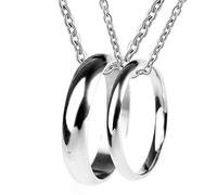 NZVCQVPU Colliers en acier, colliers de nom personnalisés pour collier à bague polie
