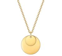NZVCQVPU Colliers en acier inoxydable pour femme, chaîne Rolo tendance avec double étiquette ronde, taille unique, Standard, Standard