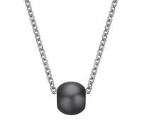 NZVCQVPU Colliers en acier inoxydable pour femmes, collier pour femmes chaîne de rolo simple avec un pendentif perle 16 2 pouces chaîne