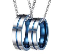 NZVCQVPU Colliers personnalisés pour les femmes, couple assortiment collier en carbure de tungstène 6 mm bord brossé