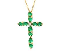 NZVCQVPU Crucifix pour les femmes, tour de cou géométrique classique zircon, avec Jésus