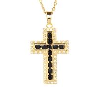 NZVCQVPU Crucifix pour les femmes, tour de cou géométrique classique zircon, avec Jésus
