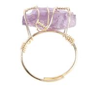 NZVCQVPU Crystal Womans Chic Amethyst Femmes Split Memorial Gemstone Purple