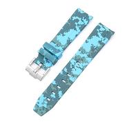 NZVCQVPU Curved End 20mm Nature Fluorine Rubber Watchband Replace For Strap New Green Submariner Explorer 2 Role WatchBands