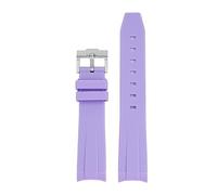 NZVCQVPU Curved End 20mm Nature Fluorine Rubber Watchband Replace For Strap New Green Submariner Explorer 2 Role WatchBands