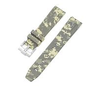 NZVCQVPU Curved End 20mm Nature Fluorine Rubber Watchband Replace For Strap New Green Submariner Explorer 2 Role WatchBands