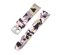 NZVCQVPU Curved End 20mm Nature Fluorine Rubber Watchband Replace For Strap New Green Submariner Explorer 2 Role WatchBands