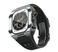 NZVCQVPU Dernière sangle de fluorbber de carbone en fibre de carbone légère , pour le 8/7/6/5/4 STRAPE DE REMPLACEMENT SERIE , pour Iwatch 44/45 mm Kit de mise à niveau du groupe de montre