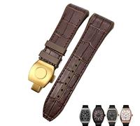 NZVCQVPU For Franck Muller Watch Band 28mm Cowhide Watch Strap Rubber Folding Buckle Watch Bands For Men Bracelet