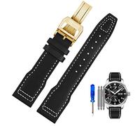 NZVCQVPU Genuine Leather Watch Strap for IWC Pilots Little Prince Male Mark 18 Big Fly Portugal Soft Comfortable Watchband 20mm Wristband