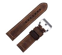 NZVCQVPU Handmade Watch Band Accessories Retro Vintage Crazy Horse 24mm Strap Tang Buckle