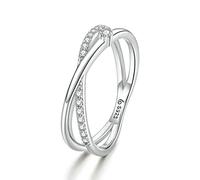 NZVCQVPU Intertwined Lines Finger For Fine Jewelry Plated Platinum