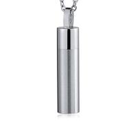 NZVCQVPU Jewellery Steel, for Engravable Cylindrical Memorial Locket for Men Women with Funnel Kit & Bag