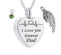 NZVCQVPU Jewelry Dad, Jewelry Men Steel Shape I Love You Forever Dad for Women with Funnel Kit & Bag