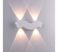 NZVCQVPU Light White Irregular Shape Simple Sconce Suitable for Wet Places Lamp for Front Door of Courtyard Fence up and Down Light