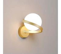 NZVCQVPU Living Room Sconce Creative Spiral Ball Indoor Bedside Lamp Clear Glass Ball Lamp Black Bed Hallway, Black