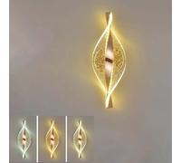NZVCQVPU Living Room Sconce LED Light Indoor 12W Acrylic Spiral Lamp 3 Colors Creative Metal Light for Bed Gold