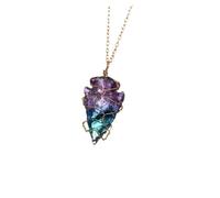 NZVCQVPU Long Jade Elegant Stone Elegant Stone irrégulière Couper élégant accessoire aléatoire