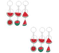 NZVCQVPU Lot de 12 porte-clés mignons en forme de pastèque pour décoration de sac, accessoires de pastèque pour style personnel