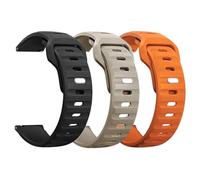 NZVCQVPU Lot de 3 bracelets de montre robustes de 20 mm et 22 mm, à dégagement rapide avec boucle carrée en métal redessinée, bracelet de rechange en silicone souple respirant pour homme et femme