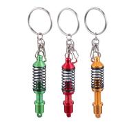 NZVCQVPU Lot de 3 chaînes d'amortisseurs en alliage d'aluminium avec anneaux résistants à la corrosion pour sacs et accessoires, modèle unique de pendentifs en or rouge et vert