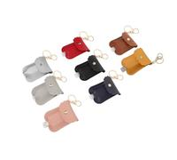 NZVCQVPU Lot de 8 flacons de lotion portables avec porte-clés, bouteilles de voyage vides rechargeables en 8 couleurs (beige, marron, rouge, cyan, noir, rose, gris, or) pour articles de toilette de