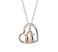 NZVCQVPU Maman pour les femmes, femmes mode 14k Diamond coeur double éléphants pour 1,71x1,81 cm