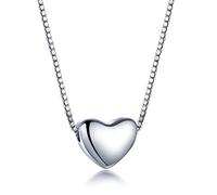 NZVCQVPU Meilleur collier d'amis, collier pendentif sterling Boîte blanche Collier de fiançailles de conception coeur sterling 400 mm pour femmes
