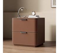 NZVCQVPU Modern Minimalist Solid Wood Bedside Table with Storage Drawers - Stylish White & Orange Nightstand Wooden Chest of Drawers Functional Side Table for Bedroom Storage