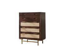 NZVCQVPU Modern Rattan Dresser Chest - Freestanding Storage Cabinet with Wide Drawers & Metal Handles Stylish Accent Furniture for Bedroom & Living Room nization