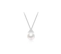 NZVCQVPU Necklace Pearl Necklace S925 Silver Freshwater Pearl Sling 7-8mm White Steamed Bun-shaped Fashion Female Jewelry Gift Pendant