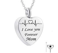 NZVCQVPU Pendant, Chains Steel I Love You Forever... Memorial Locket for Men with Funnel Kit & Bag