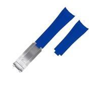 NZVCQVPU Pour GMT Natural Rubber Lalsered Watch Strap Glide Backle Curbed FIND FLUORORUBBER Watch Bands